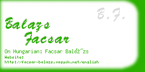 balazs facsar business card